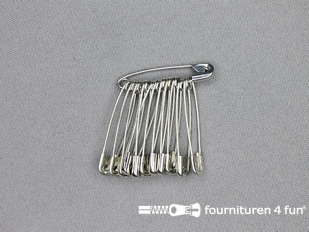 Veiligheidsspelden - 38mm - zilver - 12 stuks