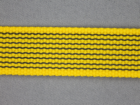 Rubber halsband 25mm geel