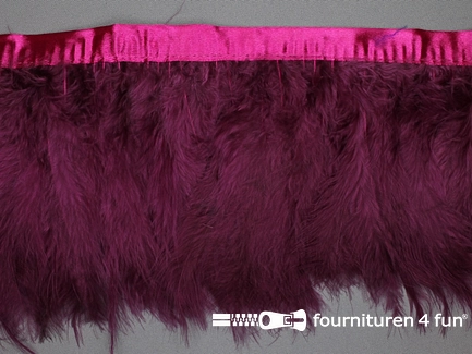 Verenband 150mm bordeaux met fuchsia rand