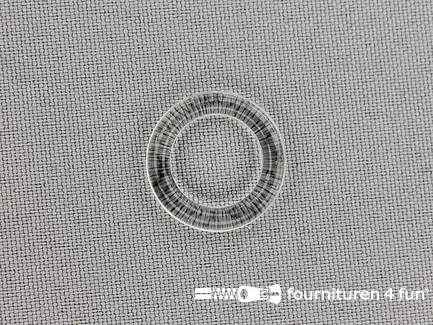10 Stuks kunststof ring - 13mm - transparant - extra dik