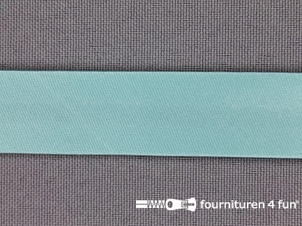 Rol 25 meter satijnen biasband 18mm licht turquoise