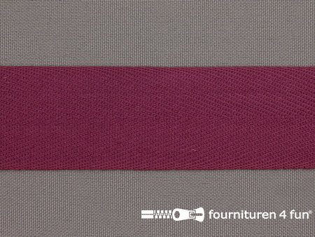 Luxe keperband - 30mm - wijn rood