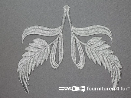 Barok applicatie 160x160mm zilver