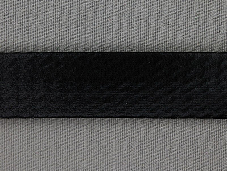 Metallic biasband 20mm zwart