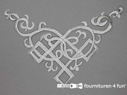 Barok applicatie 135x170mm zilver