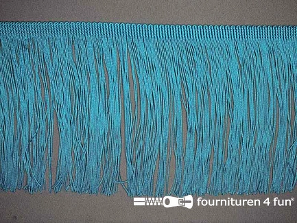 Charleston franje 150mm aqua blauw