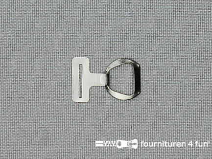 Vlinderdas / stropdas haakje - metalen haak sluiting - 9mm - zilver - per 3 stuks