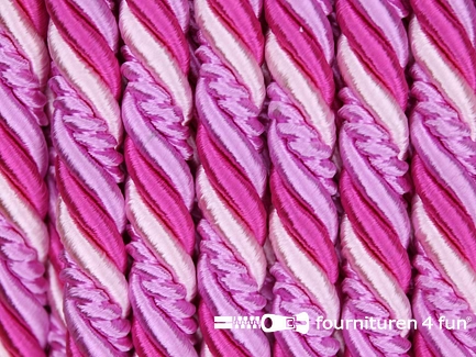 Multicolor meubelkoord 10mm fuchsia - roze