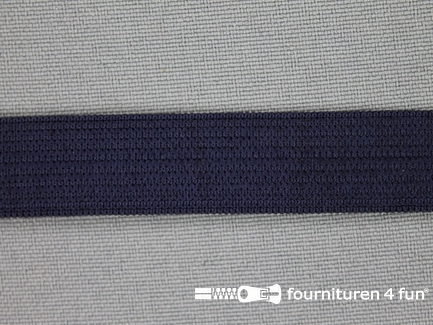 Gekleurd soepel elastiek - 15mm - donker blauw