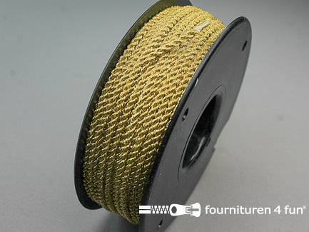 RESTANT Rol 50 meter metallic koord 3mm goud