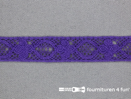 COUPON 10,9 meter (2 stukken, 2,9 + 8 meter) Ibiza broderie 13mm paars