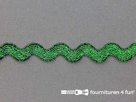 Zigzag band 12mm metallic gras groen