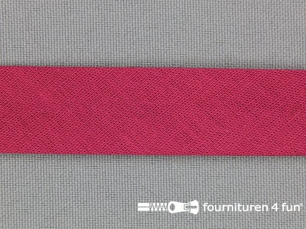 Rol 25 meter katoenen biasband - 18mm - donker rood