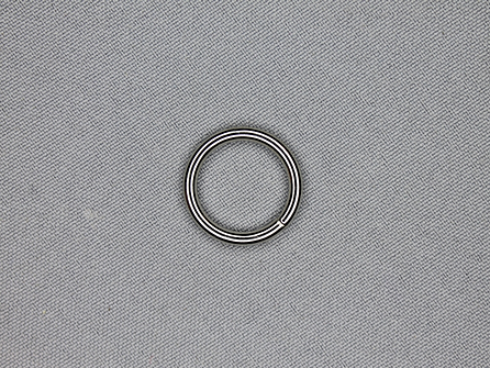 Stalen ring 15mm vernikkeld