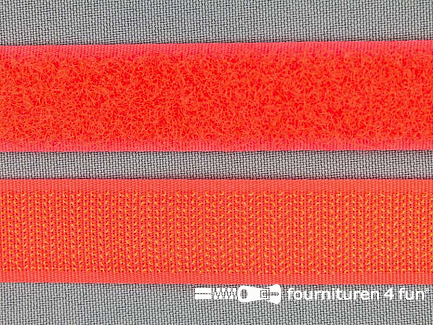 Klittenband 20mm neon oranje