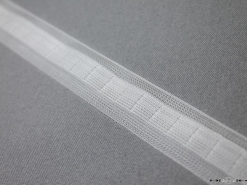 Plooiband 24mm transparant, zonder koord