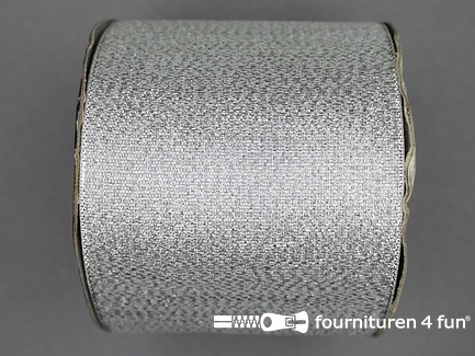 Rol 25 meter zilver lint - 76mm 