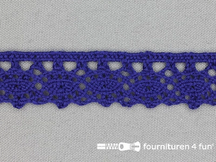 COUPON 8,5 meter Ibiza broderie 20mm kobalt blauw