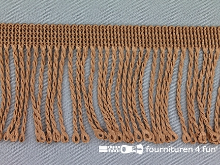 Nylon franje - 60mm - cacao bruin