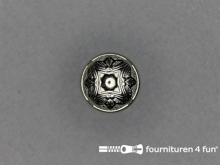 Chroom knoop 15mm antique