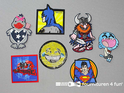Collectie strijkapplicaties - 7 delige set - opstrijkbare patches