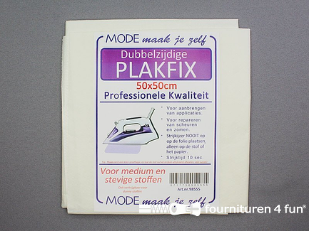 Plakfix - dubbelzijdig - 50x50cm - voor medium en stevige stoffen