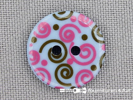 Kinder knoop 18mm krul roze - bruin - blauw