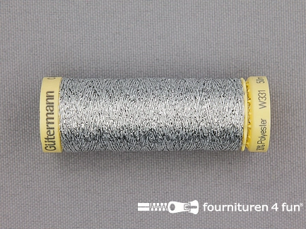 Gütermann Metallic naaigaren - 50 meter - zilver
