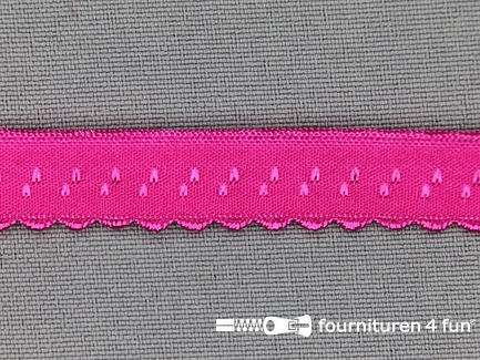 Luxe elastische biasband 12mm fuchsia