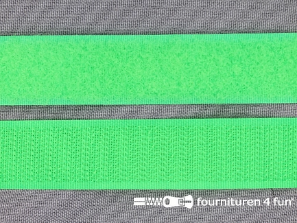 Klittenband - 20mm - neon groen