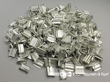 RESTPARTIJ - Ruim 350 stuks bretelversteller 20mm mat zilver - B-KEUZE