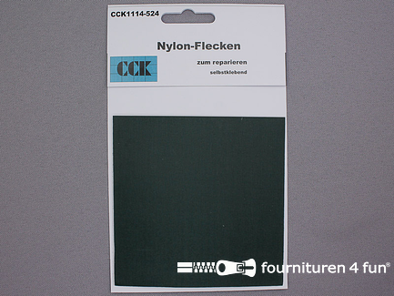 Zelfklevend nylon reparatiedoek - 10x20cm - donker groen