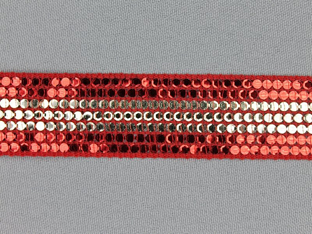 Rol 15 meter party band 25mm rood