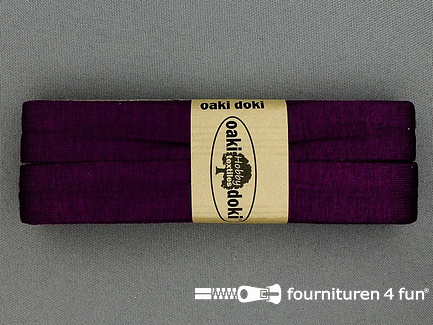 Oaki Doki Tricot biaisband - 20mm x 3 meter - aubergine (815)