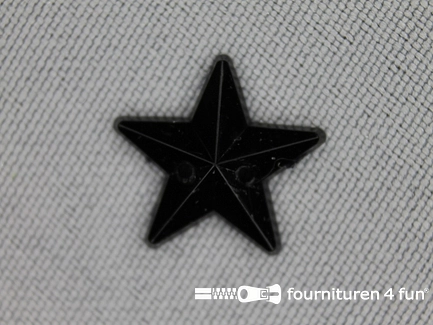 10 stuks Strass stenen ster 15mm zwart