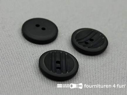 Kunststof design knoop - 18mm - zwart