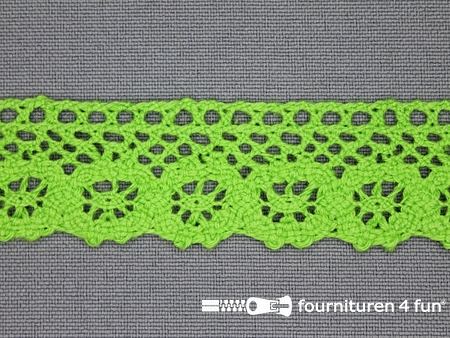 Ibiza broderie 23mm appeltjes groen