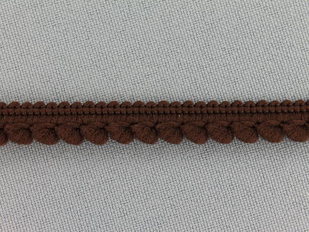 Bolletjesband 10mm donker bruin