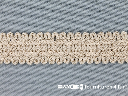 COUPON 13 meter Nylon galon 14mm licht beige