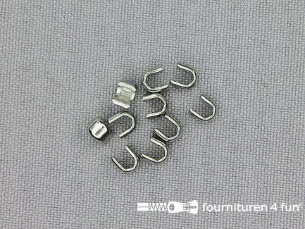 Rits eindstops - zilver - 8mm YKK - 10 stuks