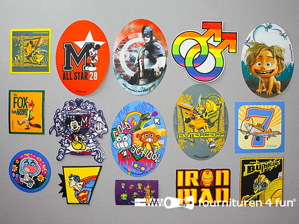 Collectie strijkapplicaties - 15 delige set - opstrijkbare patches