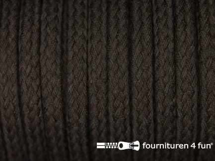 Jassen koord - 6 tot 8mm - donker bruin