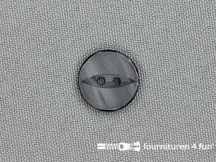 Kunststof design knoop - 16mm - antraciet grijs