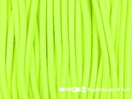 Rol 100 meter elastisch koord 2mm neon geel