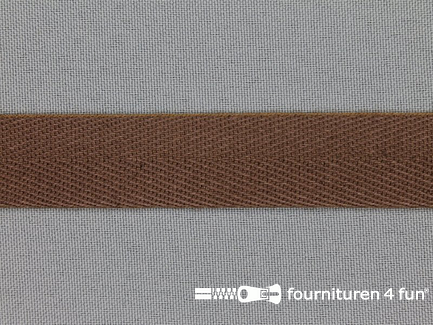 Rol 50 meter luxe keperband 20mm cacao bruin