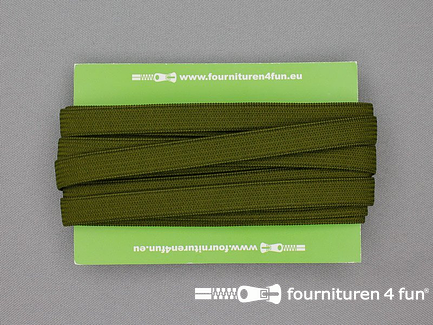 4 Meter gekleurd soepel elastiek 10mm leger groen