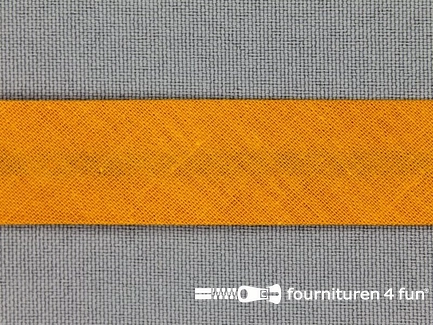 Rol 25 meter katoenen biasband - 18mm - oker-oranje