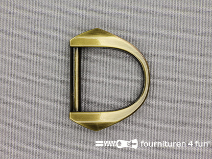 Luxe D-ring 25mm brons