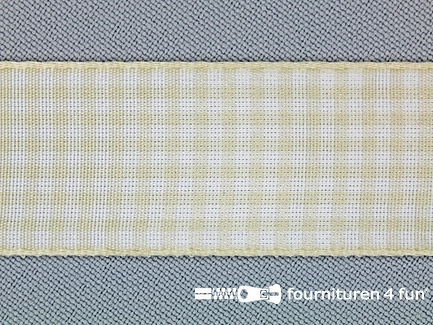 Ruitjes lint - 24mm - ecru