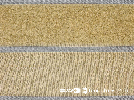 Rol 25 meter klittenband - 50mm - beige